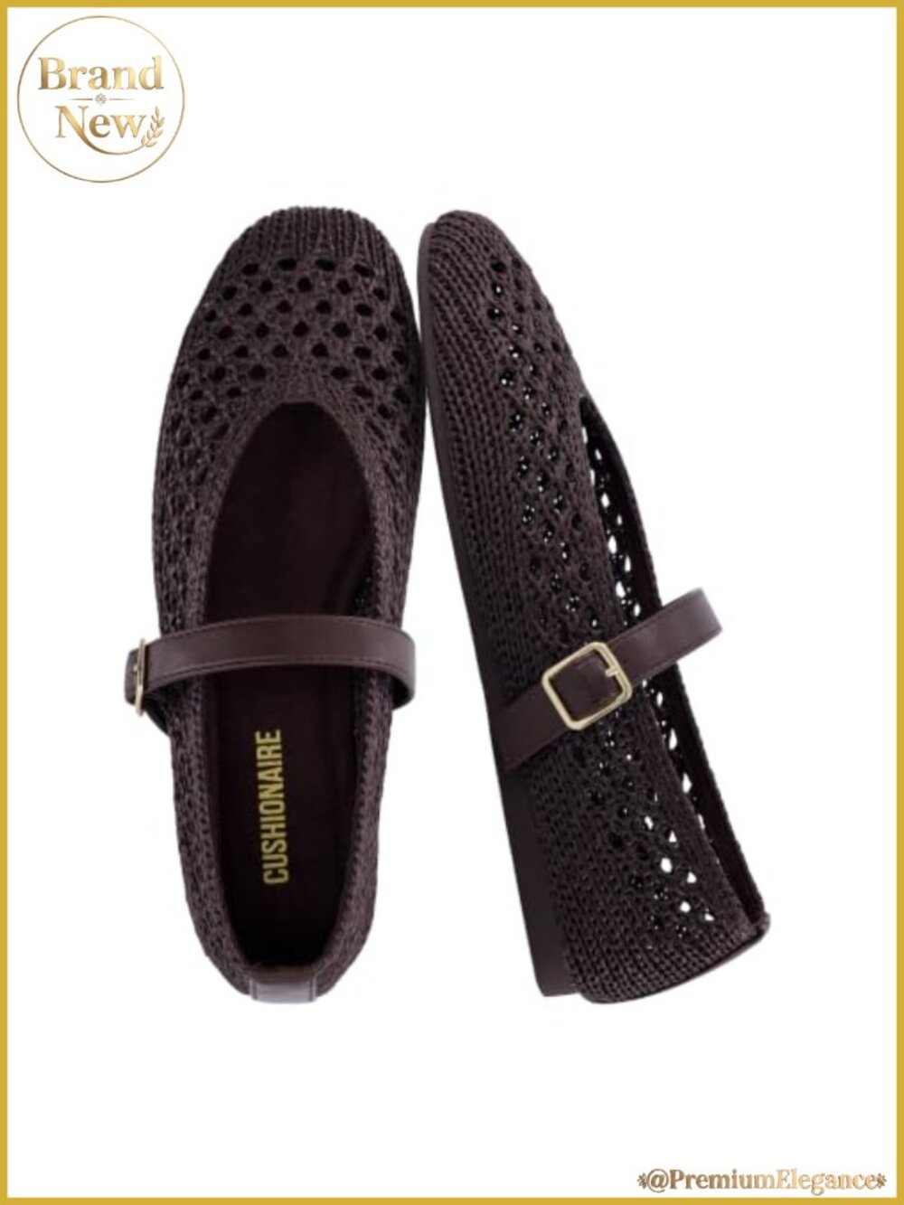 Woven Mary Jane Ballet Flats with Adjustable Buckle Strap Slip On Lightweight